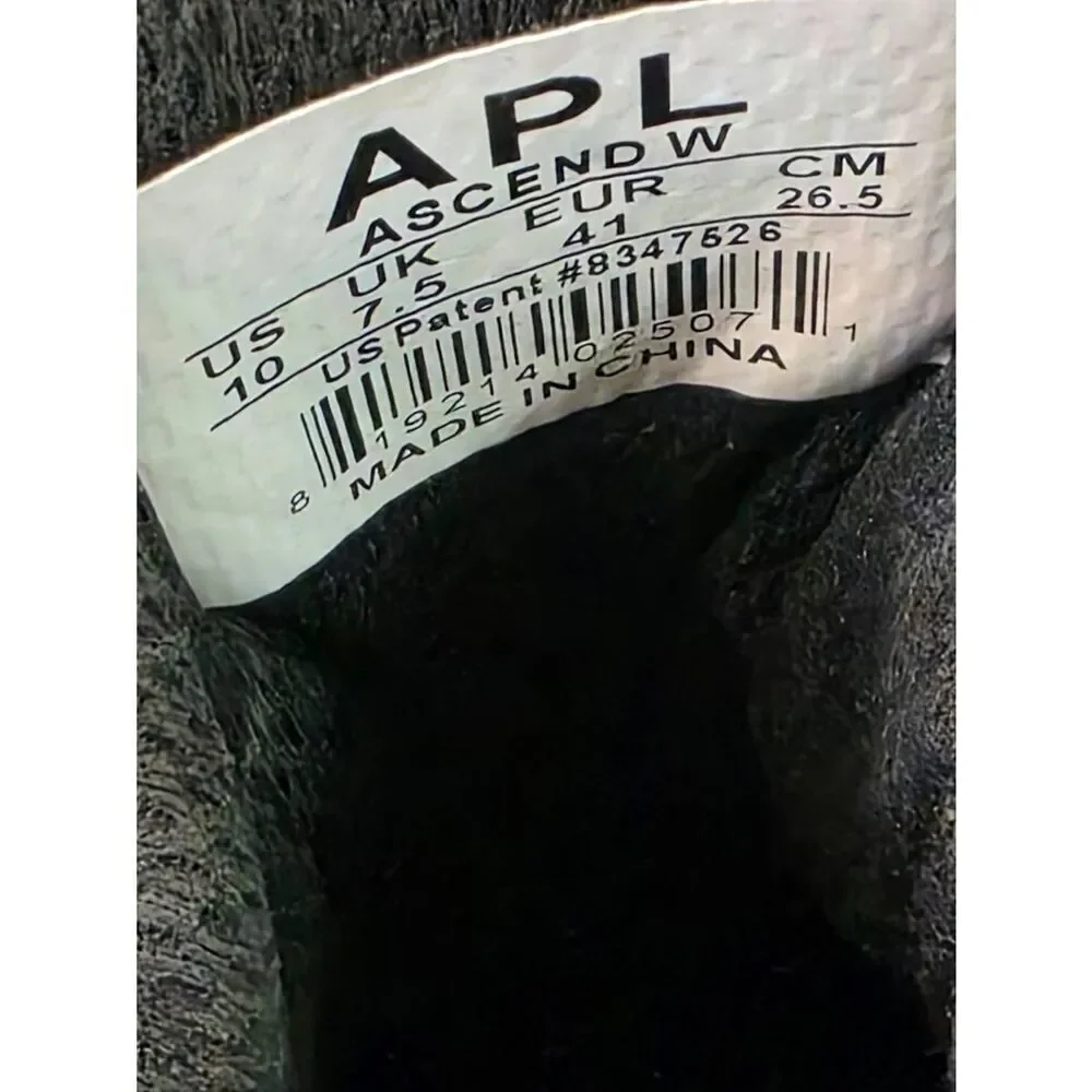APL Ascend Running Shoes Propelium Black Charcoal Size 10
